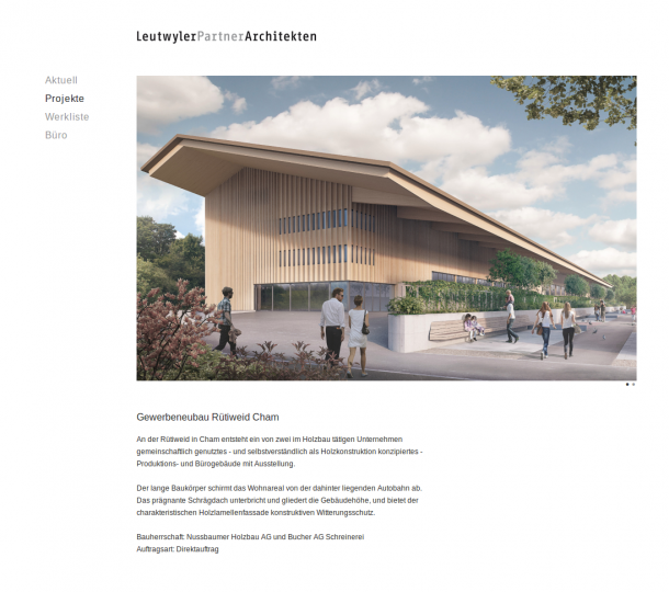 Leutwyler Partner Architekten - Webseite
